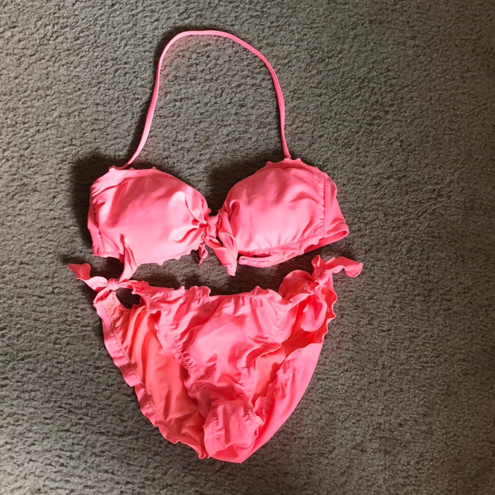 Coral, Ruffle Bikini